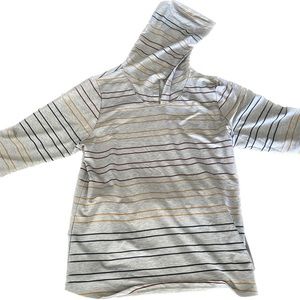 Like New: CJ Banks striped hooded top - Size 1X.